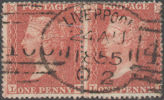 1855 1d Red C4 Plate 12 'LH-LI'