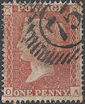 1855 1d Red C5 Plate 4 'OA'