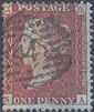 1856 1d Orange-red C8(7) Plate 32 'SA'