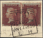 1855 1d Red C8 Plate 22 'II-IJ'