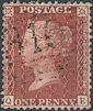 1856 1d Red C8 Plate 30 'QE' Strichen '315'