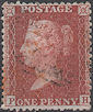 1856 1d Brick-red C8(2) Plate 34 'PH'