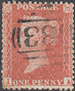 1856 1d Orange-red C8(7) Plate 34 'IA' Scots Local