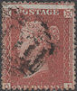 1855 1d Red C7 Plate 27 'PF' MW Cert