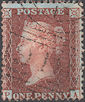 1856 1d Deep Claret C8(6) Plate 36 'PA'