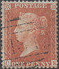 1856 1d Orange-brown C8(5) Plate 40 'CE'