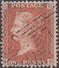 1856 1d Orange-red C8(7) Plate 32 'BB'