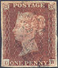 1841 1d Red Plate 13 'DB'