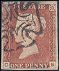 1841 1d Red Plate 30 'CB' Cork MX