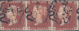 1841 1d Red Plate 33 'EI-EK'