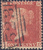 1857 1d Orange-Brown C9(1) Plate 40 'ED'