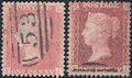 1857 1d Pale Rose C9(4) Plate 49 'EC'