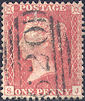 1857 1d Pale Red C9(3) Plate 33 'SJ'