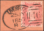 1857 1d Pale Rose C9(4) Plate 49 'NG'