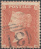 1857 1d Orange-brown C9(1) Plate 40 'OB'