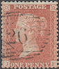 1857 1d Orange-brown C9(1) Plate 37 'JF'
