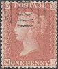 1856 1d Red-brown/White Paper C8A Plate 27 'MD'