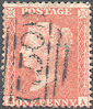 1857 1d Pale Red C9(3) Plate 46 'HA'