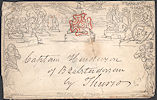 1840 1d Black Mulready Lettersheet