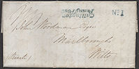 1834 Entire Letter'Callington Penny Post'