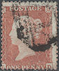 1855 1d Red C2 Plate 196 'LD'
