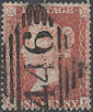 1855 1d Red C5 Plate 1 'JL'