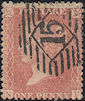 1857 1d Dull Red C9(5) Plate 27 'NF'