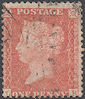 1857 1d Pale Red C9(3) Plate 33 'LB'