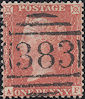 1857 1d Bright Red C9(4)va Plate 36 'AF'